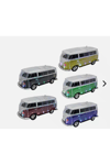 Kırmızı nostaljik minibüs tasarımlı bluetooth hoparlör FM radyo SD kart USB destekli 2 yıl garantili