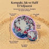 Koi Balığı ve Kiraz Çiçeği Desenli Katlanabilir Cep Yelpazesi - Japon Stili Kılıflı El Yelpazesi
