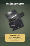 Kredi Kartı Boyutunda Katlanabilir Güvenlik Bıçağı Çift Uçlu Cüzdan Tipi Çakı