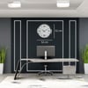 Krom 52 Cm Metal Modern Tasarım Duvar Saati