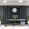 Krom 52 Cm Metal Modern Tasarım Duvar Saati