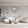 Krom Modern Desenli 52 x 52 Cm Duvar Saati