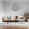 Krom Motifli Dekoratif 52 Cm Metal Duvar Saati