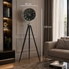 Krom Siyah İnci Aynalı Tripod 150 x 45 Cm Ayaklı Saat