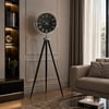 Krom Siyah İnci Aynalı Tripod 150 x 45 Cm Ayaklı Saat