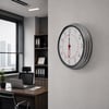 Krom Takvimli 40 x 40 Cm Metal Duvar Saati