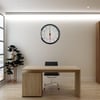 Krom Takvimli 40 x 40 Cm Metal Duvar Saati