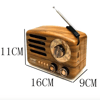 Küçük Boy Retro, Nostaljik, Ahşap Tasarım Bluetooth Hoparlörlü, Şarjlı, Taşınabilir Büyük Döndürülebilen Düğmeli Fm/am Destekli Radyo Ns3380 Bx40