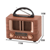 Küçük Mini Boy Retro Ahşap Tasarım Bluetooth Hoparlörlü Radyo – Fm/am Destekli, Şarjlı Ve Taşınabilir Radyo Ns-8108 Bx40