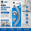 Kuğu Evye - Lavabo Kısa Mix Batarya Borusu Krom Kaplama - Vakumlu - Süzgeçli Uç Bx40