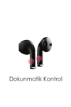Kulak içi TWS Bluetooth 5.1 kulaklık siyah ANC mikrofonlu dokunmatik kontrollü 2 yıl garantili