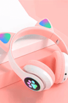 Kulak üstü Bluetooth Kulaklık - Renk: Pembe, Bluetooth Versiyon: 5.0, Mikrofon, Özellik: Kablolu