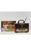 Kumandalı Bluetooth özellikli nostaljik radyo kahverengi 2 yıl garantili - Elektronik