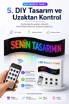 Kumandalı LED Matrix Panel Kayan Yazı Tabelası Renkli Mesaj Ve Saat Gösterimli