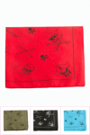 Kuru Kafa Desenli Keten Bandana 50*50