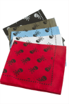 Kuru Kafa Desenli Keten Bandana 50*50
