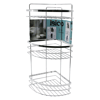 Lamalı   3 Katlı - Üçgen   Krom   Metal  Banyo Köşelik - Duşkabin Raf Bx40