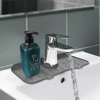 Lavabo İçin Silikon Esnek Mat Musluk Sapı Damlama Tutucu Raf Mutfak Tezgahı Sıçrama Koruma Bx40