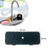 Lavabo İçin Silikon Esnek Mat Musluk Sapı Damlama Tutucu Raf Mutfak Tezgahı Sıçrama Koruma Bx40