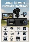 LCD Ekranlı 1080p 3 Kameralı Araç İçi Kamera Geri Görüş Destekli Gece Görüşlü G Sensörlü