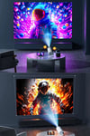 LED görüntü teknolojili 4K çözünürlüklü beyaz projeksiyon cihazı, 1080P, HDR, kablosuz, HDMI