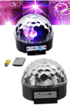 Led Işık Disko Topu Bluetooth Hoparlörlü USB Müzik Çalar Kumandalı
