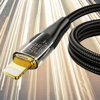 Led Işık Uçlu Sağlam İp Kablolu Usb To Lightning Hızlı Şarj Kablosu Bx40