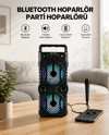 LED Işıklı Kablosuz Bluetooth Hoparlör Yüksek Ses Güçlü Bas Performansı Taşınabilir Şarjlı