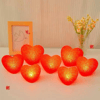Led Işıklı Kırmızı Kalp Gece Lambası 12'li Paket
