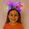 Led Işıklı Love Yazılı Mor Fiyonk Taç – Kız Çocuk Parti Tacı Bx40
