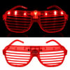 LED Işıklı Panjur Parti Gözlüğü Kırmızı Renk Shutter Gözlük
