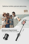 Led Işıklı Selfie Çubuğu Bluetooth Kumandalı Kablosuz Tripot Selfie Monopod Selfie Stick (Pembe)
