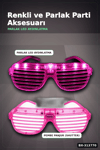 Led Işıklı Shutter Parti Gözlüğü Pembe Renk 1 Adet Pilli Eğlence Aksesuarı BX-313770