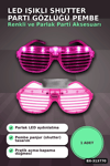 Led Işıklı Shutter Parti Gözlüğü Pembe Renk 1 Adet Pilli Eğlence Aksesuarı BX-313770