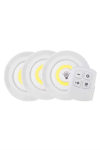 Led Lamba 3'lü Uzaktan Kumandalı Yapışkanlı