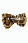Leopar Desenli Fiyong Tüylü Otomatik Toka 14 cm