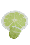 Limon Desenli Kore Yelpaze