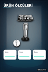 Lityum Pilli 600mAh Saç Sakal Kısaltma Makinesi 3 Taraklı USB Şarj LED Ekran BX-313673
