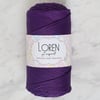 Loren Polyester Soft Macrame Koyu Mor El Örgü İpi - LM037 - 34442