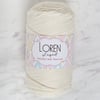 Loren Polyester Soft Macrame Krem El Örgü İpi - LM003 - 34427