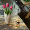 Lotus 3d Dekorati̇f Vazo 18 Cm 18 Cm Beyaz