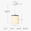 Luna Tekli̇ Sarkıt Salon Avi̇ze Avize – Salon Aydınlatması 20 Cm Beyaz/siyah