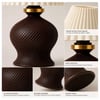 Luxury Tasarımlı Abajur – Yatak Odası Ve Çocuk Odası İçin Dekoratif Aydınlatma 31x45 Cm Üst Krem Alt Kahverengi