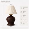 Luxury Tasarımlı Abajur – Yatak Odası Ve Çocuk Odası İçin Dekoratif Aydınlatma 31x45 Cm Üst Krem Alt Kahverengi