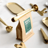 Mandallı Kahve Ölçü Kaşığı Gold Çok Fonksiyonlu Paslanmaz Çelik Kaşık Bx40
