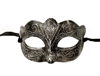 Maskeli Balo Antik Gri Gümüş Eskitilmiş Maske Balo Venedik Bx40