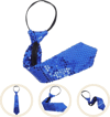 Mavi Renk Pul Payetli Işıltılı Parti Kravatı 33 Cm Bx40