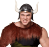Mega Boynuzlu Viking Ivar Kaskı Eskitilmiş Desen Gümüş Renk Bx40