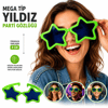 Mega Tip Yıldız Parti Gözlüğü Yeşil Renk Bx40