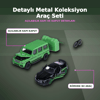Mercedes Lisanslı 1:64 Ölçekli 19 cm AMG Deluxe Die-Cast Römorklu Araç Seti - 1 Adet Rastgele Model